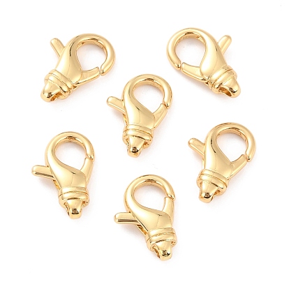 Brass Lobster Claw Clasps, Long-Lasting Plated, Lead Free & Nickel Free & Cadmium Free