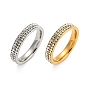 304 anillos de dedo del acero inoxidable, anillos de diamantes de imitación de cristal para mujer