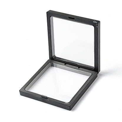 Квадратный прозрачный полиэтиленовый тонкопленочный подвесной дисплей для ювелирных изделий, дисплеи с плавающей рамкой для хранения колец, ожерелий, браслетов, серег