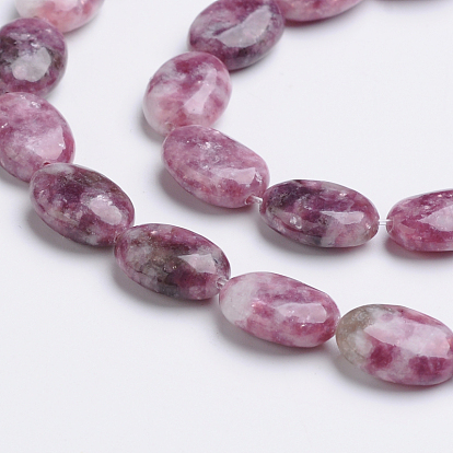 Perles de jade lilas naturelles, ovale, 14x10x5mm, Trou: 1mm, Environ 30 pcs/chapelet, 16 pouce