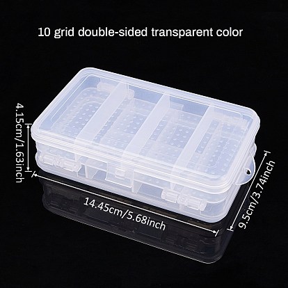 Benecreat пластиковая съемная разделительная коробка двухслойные пластиковые разделительные контейнеры с регулируемыми разделителями для контейнеров для хранения сережек прозрачный пластиковый контейнер для бусинок