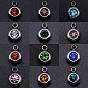 Rhinestone Charms, Birthstone Charms, with 201 Stainless Steel, Flat Round