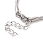 304 Stainless Steel Round Snake Chains Bracelet for Men Women