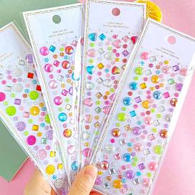 Acrylic Gem Stickers, Self-adhesive Rhinestone Stickers, Crystal Jewels Decals for Card-Making, Scrapbooking, Mobile Phone Shell