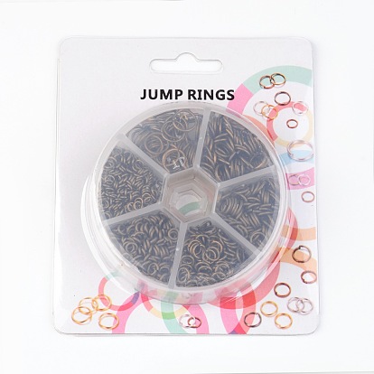 1 boîte d'anneaux de saut ouverts anneaux de saut en laiton