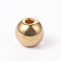 Perles rondes en alliage, sans plomb, 4mm, Trou: 1mm