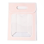 Rectangle Paper Bags, Flip Over Paper Bag, with Handle and Plastic Window