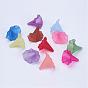 Transparent Acrylic Beads, Calla Lily, Frosted