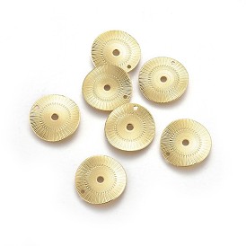 Brass Pendants, Long-Lasting Plated, Flat Round