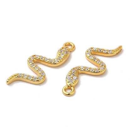 925 sterling micro argent ouvrent pendentifs de zircons, charme de serpent