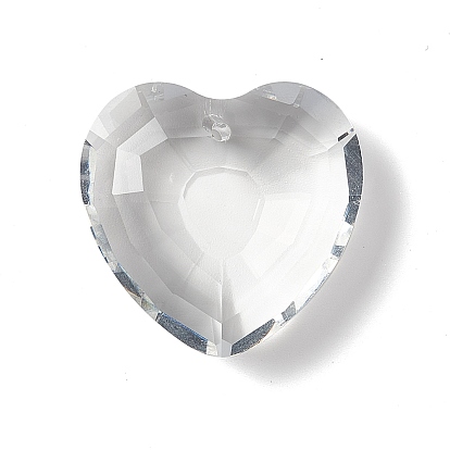 Colgantes de cristal transparente, para colgantes de cristal de araña, facetados, corazón