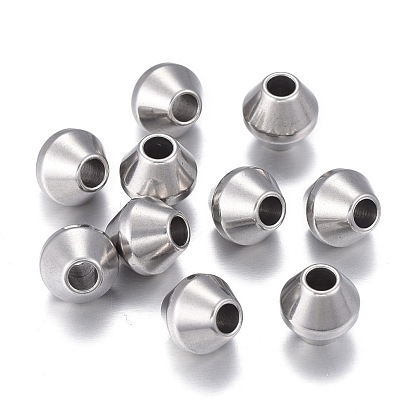 201 Stainless Steel Beads, Bicone