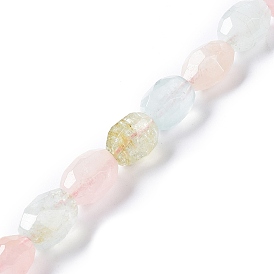 Natural Morganite Beads Strands, Faceted, Oval