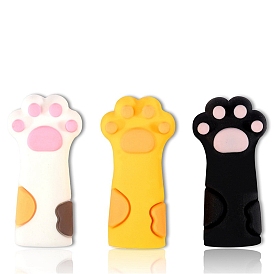 Cute Cat Paw Print Silicone Nail Art Cuticle Nipper Protective Cover, for Scissors and Tweezers