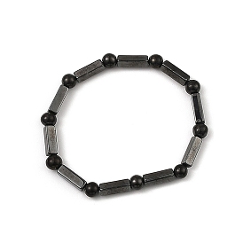 Bracelets de perles d'hématite synthétiques non magnétiques, rectangle