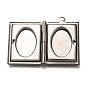 316 Stainless Steel Locket Pendants, Photo Frame Charms for Necklaces, Rectangle