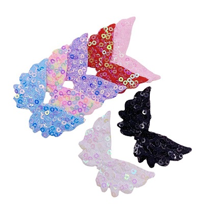 Angel Wing Sequin Sew on Fluffy Ornament Accessories, DIY Sewing Craft Decoration