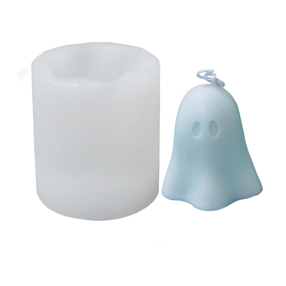 Moldes de silicona para hacer velas en forma de fantasma con tema de halloween diy, moldes de resina, herramientas de molde de artesanía de arcilla