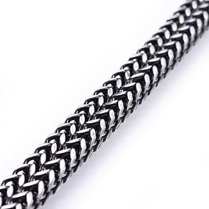 Retro 304 Stainless Steel Mesh Bracelets, with Magnetic Clasps