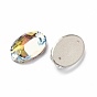 Forme ovale coudre sur strass, k 5 strass de verre, 2-trou lien, dos plat plaqué, couture artisanat décoration