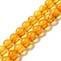 Perles d'ambre naturel brins, ronde