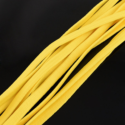 Cuerda elástica, con el exterior de la fibra y el caucho en el interior