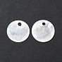 Natural Capiz Shell Charms, Flat Round