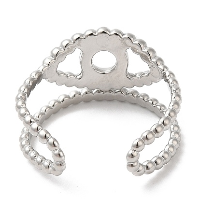 304 полое кольцо-манжета из нержавеющей стали с открытым сглазом для женщин
