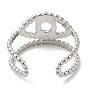 304 полое кольцо-манжета из нержавеющей стали с открытым сглазом для женщин
