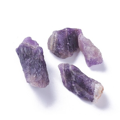 Natural Amethyst Beads, Nuggets, No Hole/Undrilled