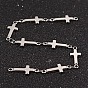 304 Stainless Steel Decorative Chains, Soldered, with Cross Connector, 18.5x7x2mm