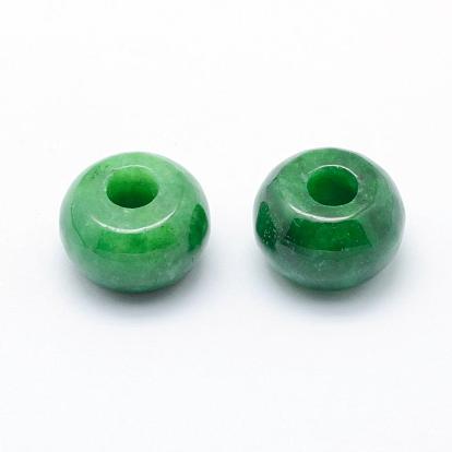 Natural Myanmar Jade/Burmese Jade Beads, Dyed, Rondelle