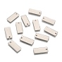 304 Stainless Steel Stamping Blank Tag Pendants, Rectangle, 21x9x1mm, Hole: 1.5mm