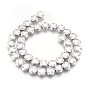 Non-magnetic Synthetic Hematite Bead Strands, Flat Round with Moon & Star