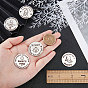CREATCABIN 5Pcs 5 Style Stainless Steel Commemorative Coins, Double Sided, Flat Round with Pattern