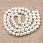 Brins de perles d'imitation en plastique écologique, haut lustre, Grade a, ronde