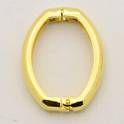 Застежками латуни Shortener, Twister застежками, овальное кольцо, 27x20x3.5 мм