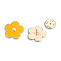 Flower Shape Enamel Pin, Light Gold Plated Alloy Badge for Backpack Clothes, Nickel Free & Lead Free