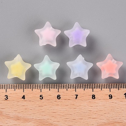 Transparent Acrylic Beads, Frosted, Bead in Bead, Star
