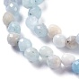 Perlas naturales de color turquesa hebras, superior perforado, facetados, lágrima