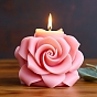 Valentine's Day 3D Rose Flower Pillar DIY Silicone Candle Molds, Aromatherapy Candle Moulds, Scented Candle Making Molds