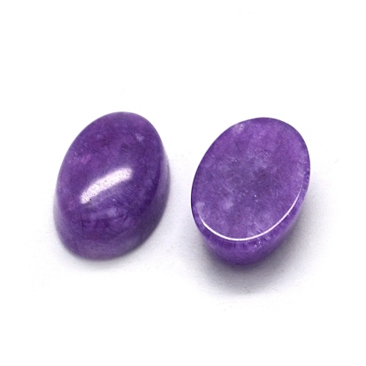 Natural Dyed Jade Cabochons, Oval