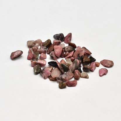 Perles de puce de rhodonite naturelle, pas de trous / non percés, 2~8x2~4 mm, environ 8500 pcs / 500 g