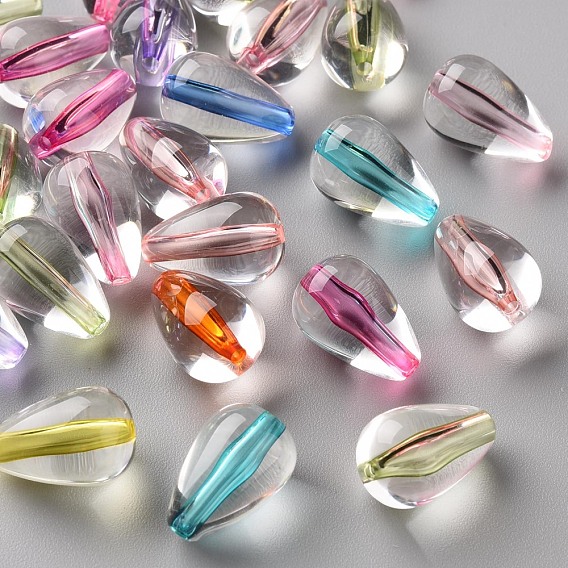 Transparent Acrylic Beads, Teardrop