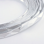 Alambre de aluminio texturizado, alambre artesanal de metal flexible, alambre artesanal plano, alambre de tira de bisel para la fabricación de joyas de cabujones