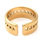304 Stainless Steel Hollow Open Cuff Rings for Women
