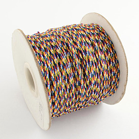 Cordon tressé en nylon pour création de nœud chinois, 2mm, environ 87.48 yards (80m)/rouleau