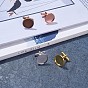 PandaHall Elite Rack Plating Brass Cuff Button, Cufflink Findings Cabochon Settings for Apparel Accessories and Transparent Glass Cabochons