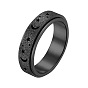 Stainless Steel Moon and Star Rotatable Finger Ring, Spinner Fidget Band Anxiety Stress Relief Ring for Women