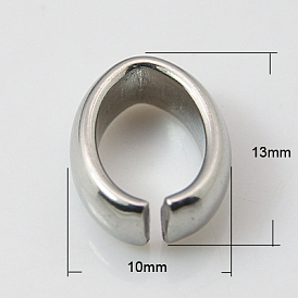 201 Быстроразъемные соединения из нержавеющей стали, связывающий кольца, 13x10x4 мм, отверстие : 6x10 мм